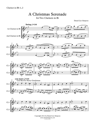 Christmas Serenade for 2 Bb Clarinets