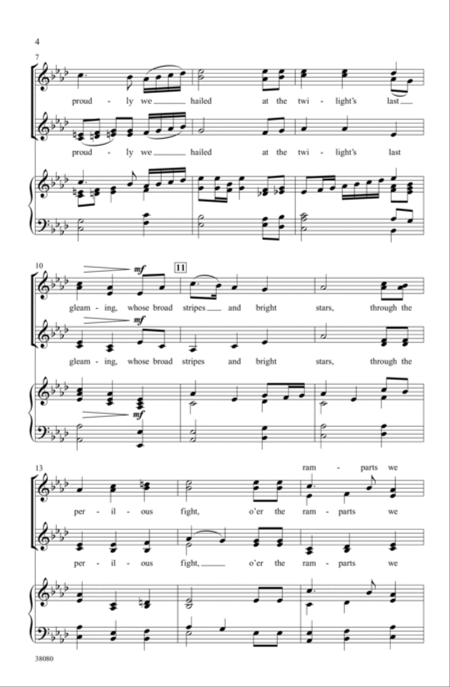 The Star-Spangled Banner The Star-Spangled Banner SSAA scores gallery preview page 3