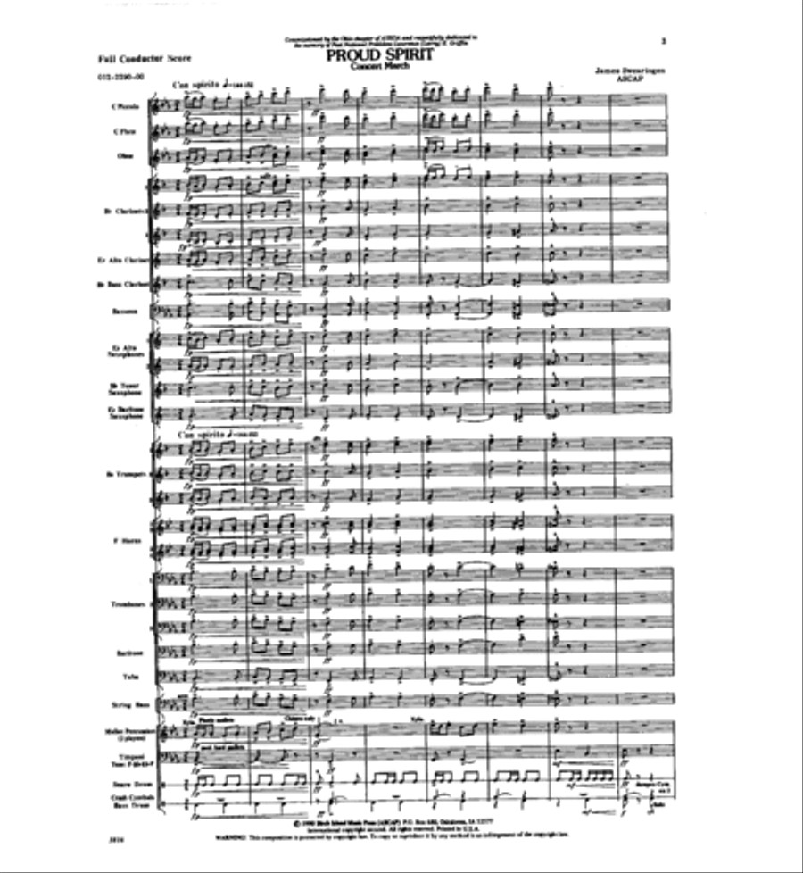 Proud Spirit Concert Band scores gallery preview page 2
