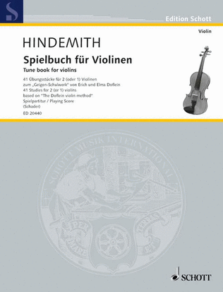 Book cover for Tune book for violins