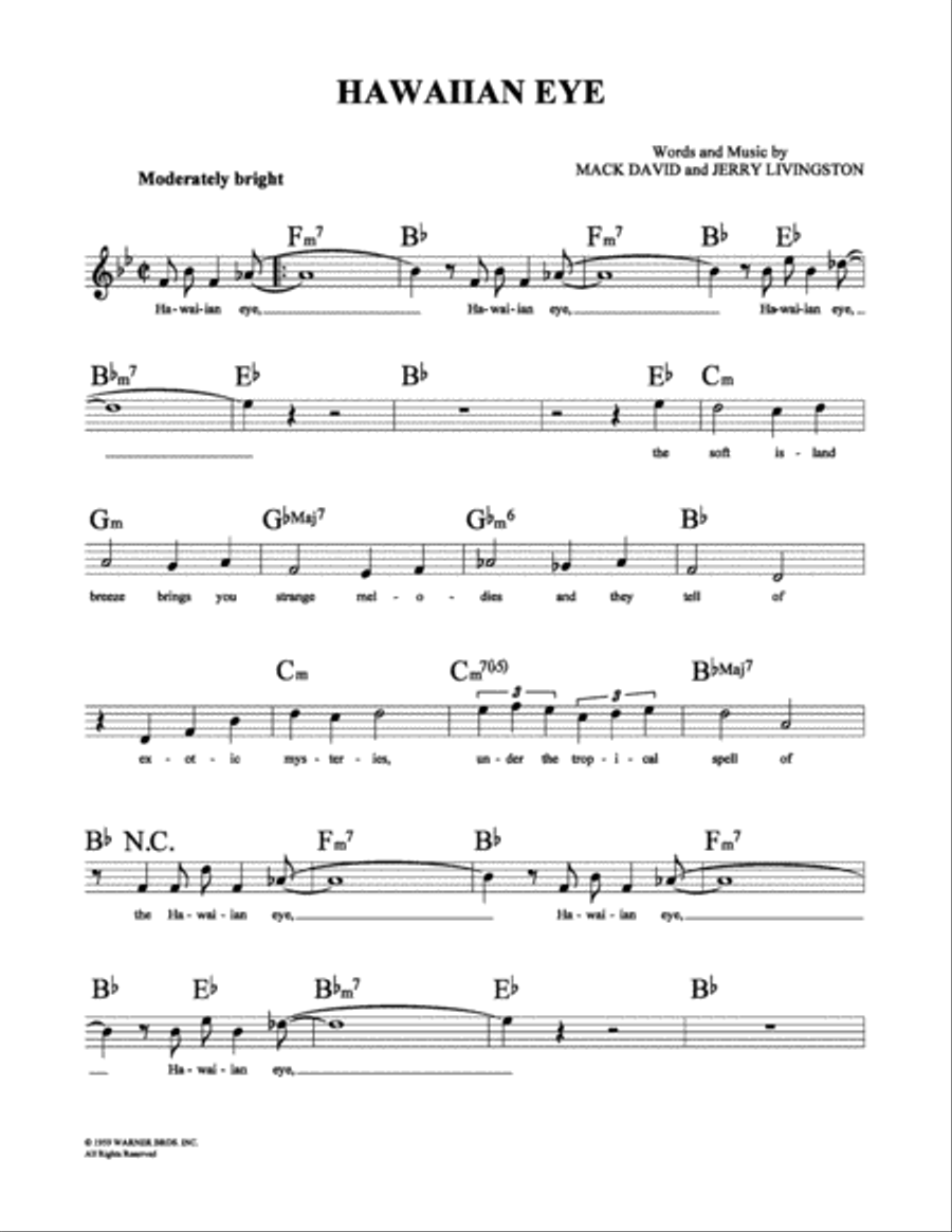 Hawaiian Eye Hawaiian Eye School and Community scores gallery preview page 1
