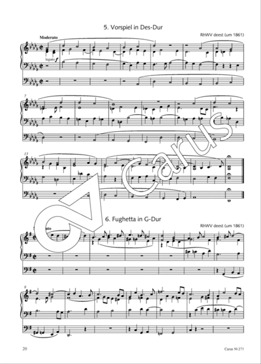 Twelve short organ works without opus numbers Organ scores gallery preview page 21