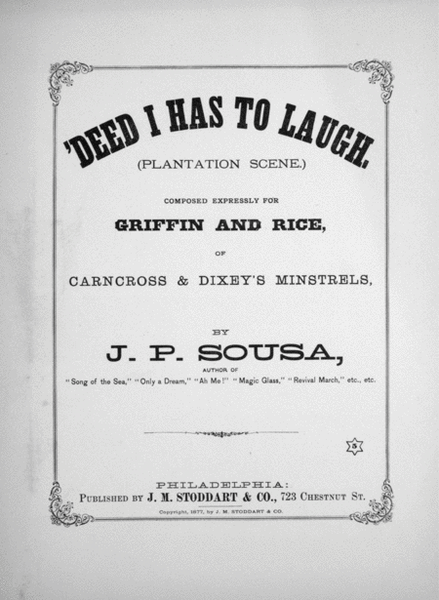 'Deed I Has To Laugh (Plantation Scene)