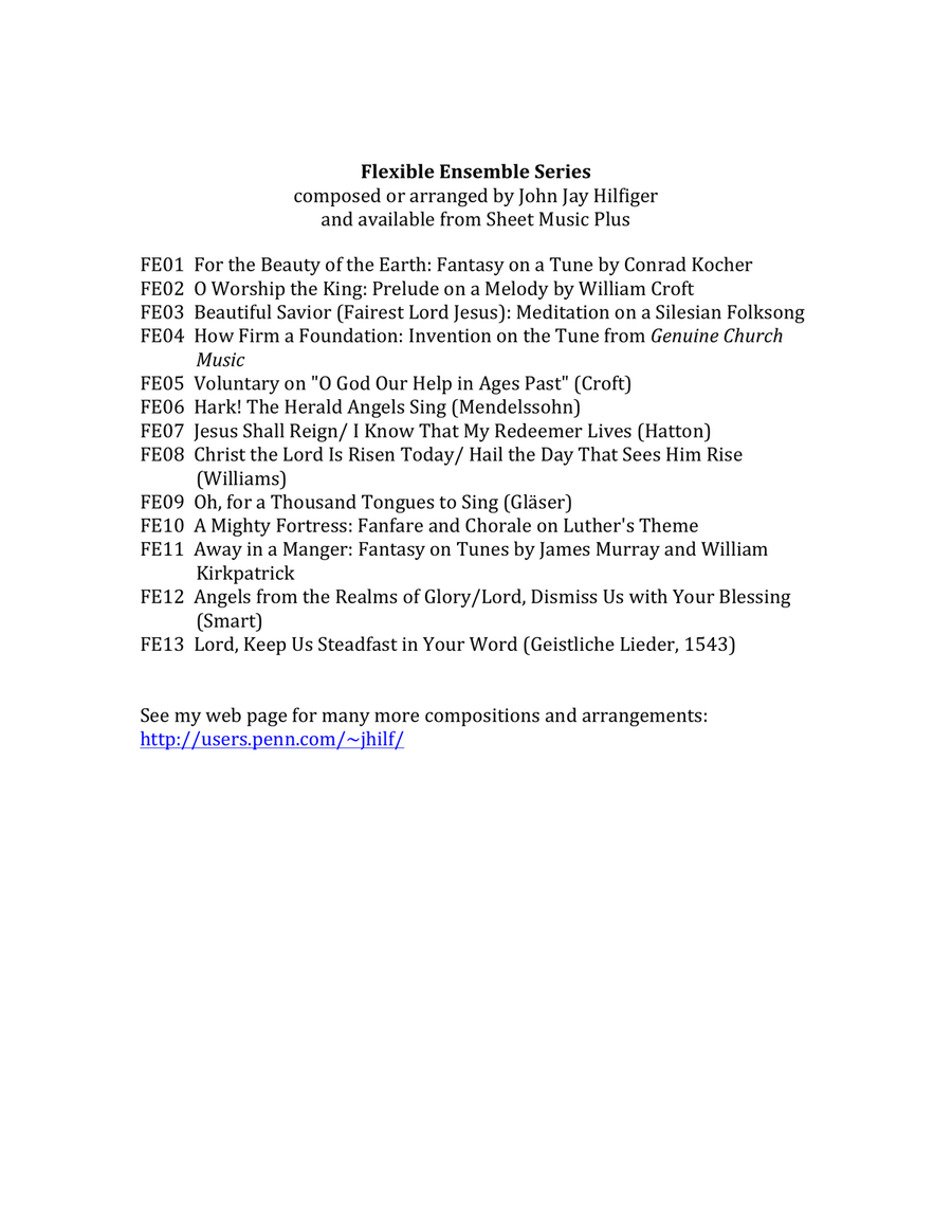 For the Beauty of the Earth: Fantasy on a tune by Conrad Kocher Concert Band scores gallery preview page 4