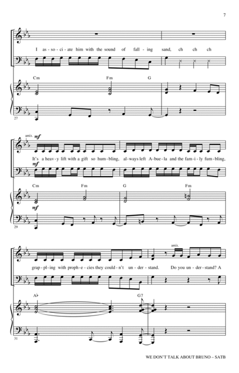We Don't Talk About Bruno (from Encanto) - SATB Choir