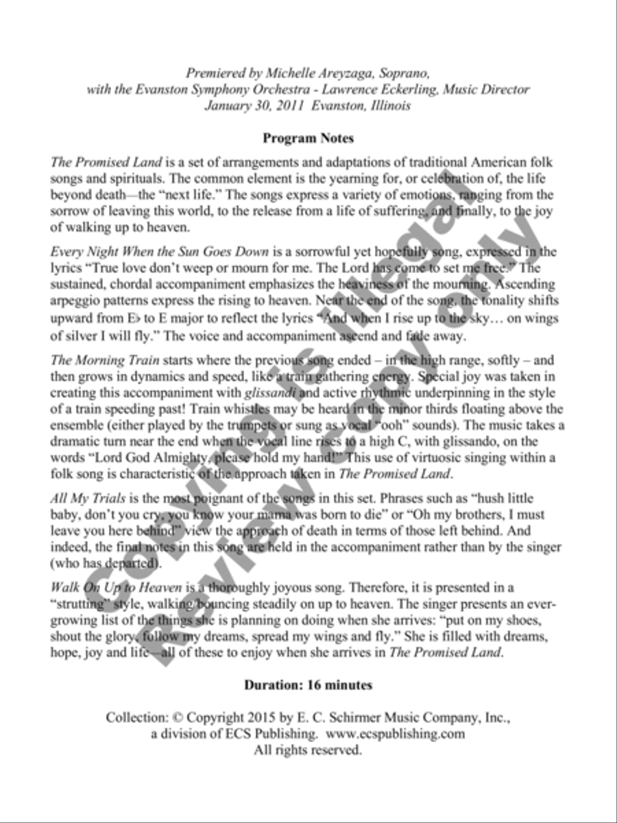 The Promised Land Orchestra scores gallery preview page 4