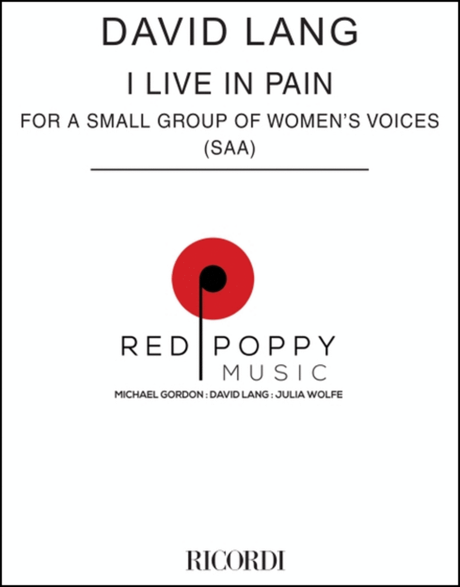i live in pain Women's Choir scores gallery preview page 1