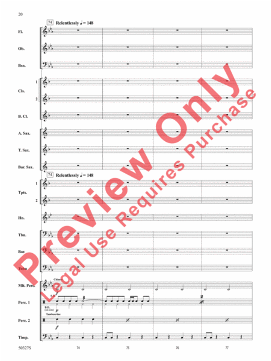 Reflections and Furies Concert Band scores gallery preview page 21