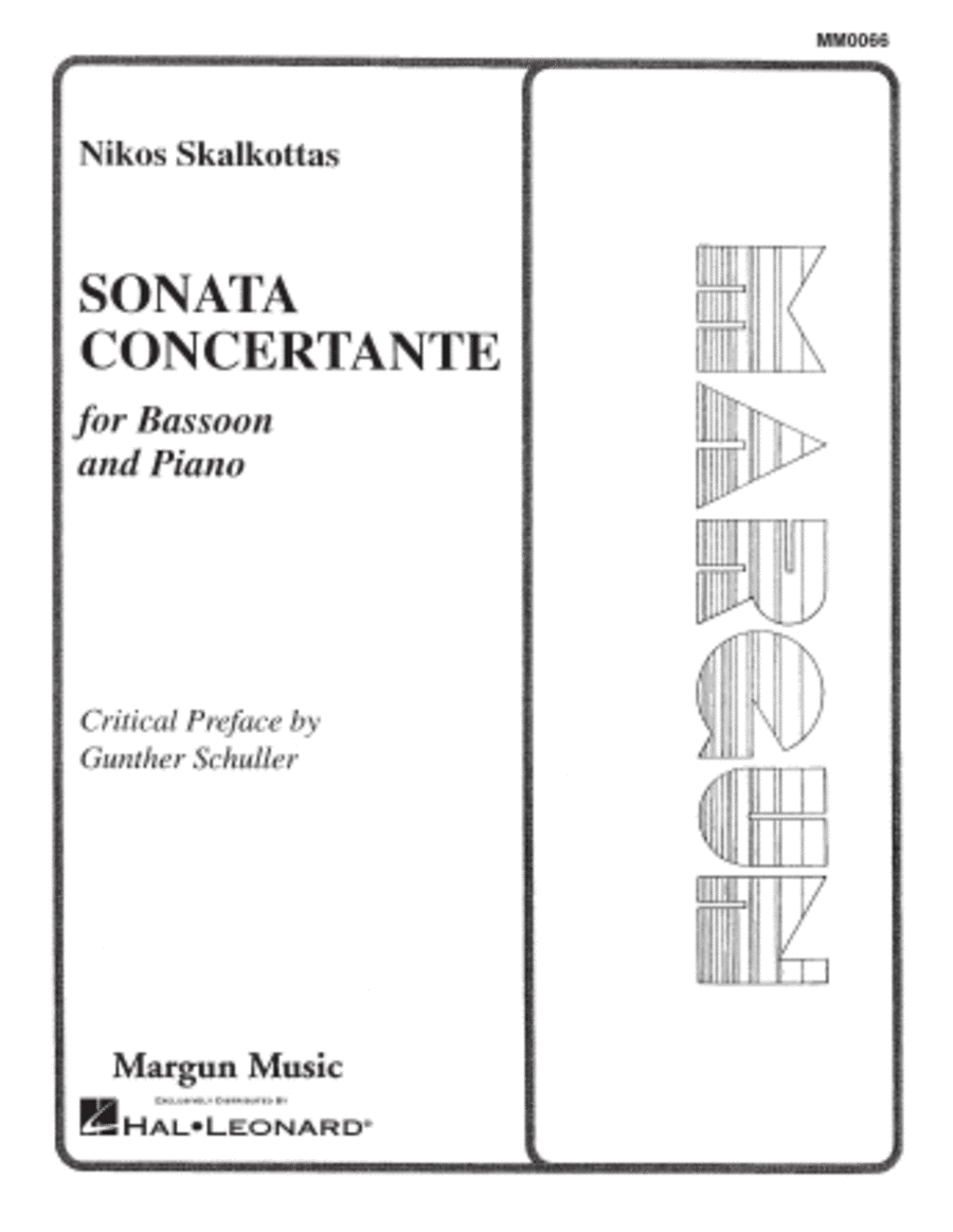 Sonata Concertante for Bassoon and Piano Bassoon Solo scores gallery preview page 1