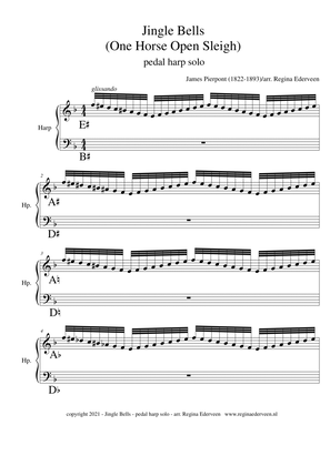 Jingle Bells (One Horse Open Sleigh) - pedal harp solo