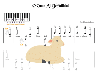 Book cover for O Come All Ye Faithful - Pre-staff Finger Numbers
