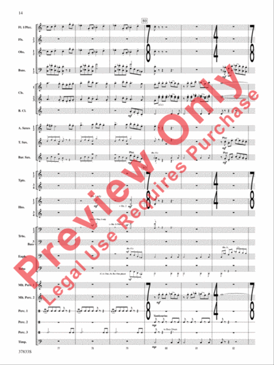 Symphonic Essay Concert Band scores gallery preview page 15