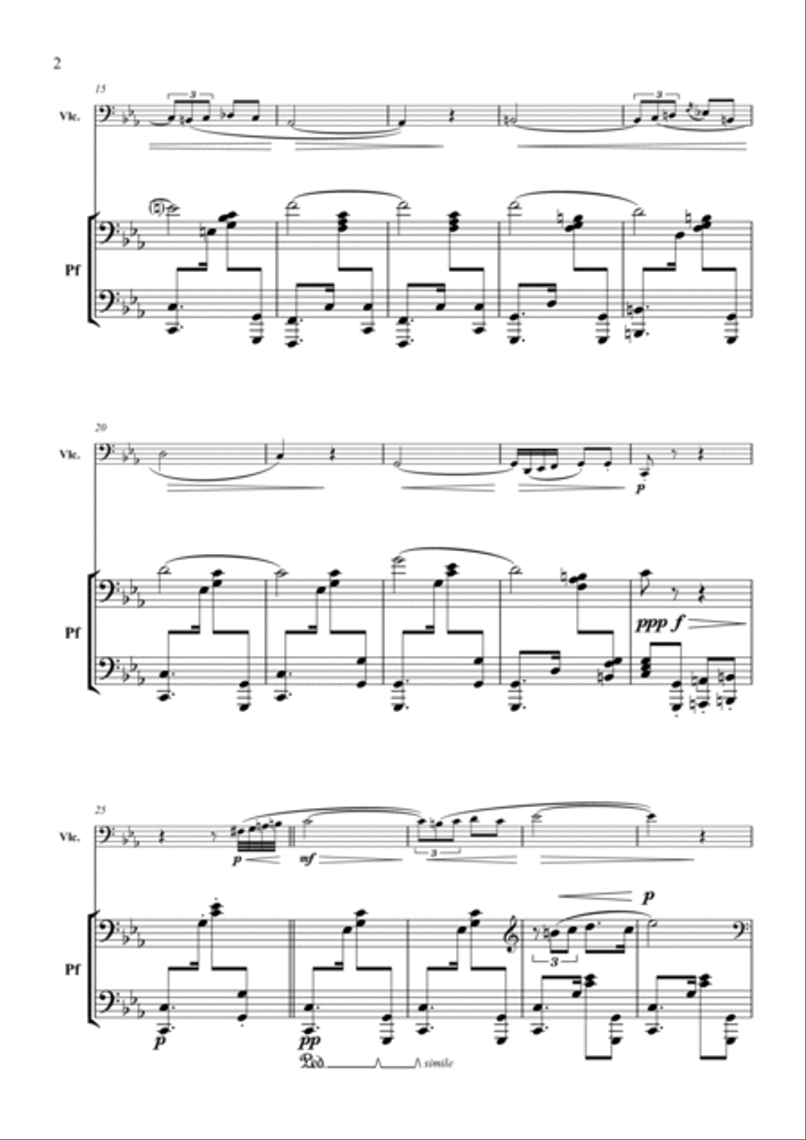 Flores de Romana (for Cello and Piano) Piano scores gallery preview page 3