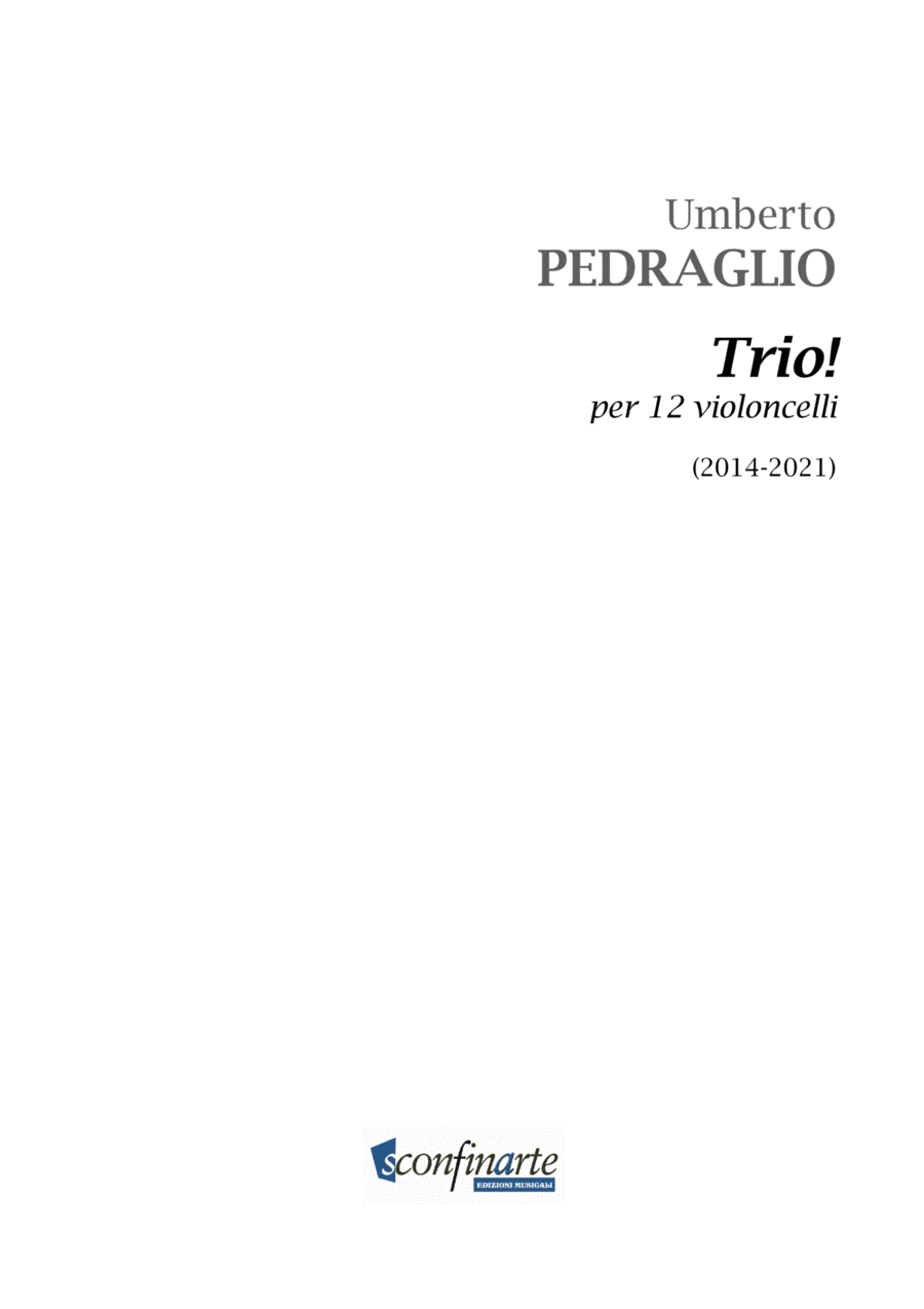 Umberto Pedraglio: TRIO! (ES 994) per 12 violoncelli String Orchestra scores gallery preview page 1
