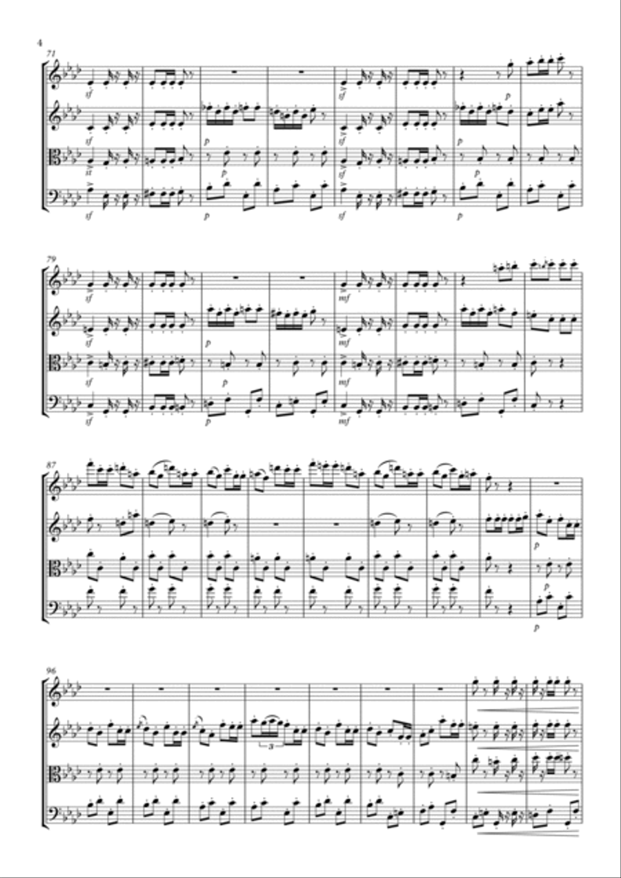 The Grasshoppers' Dance String Quartet scores gallery preview page 4