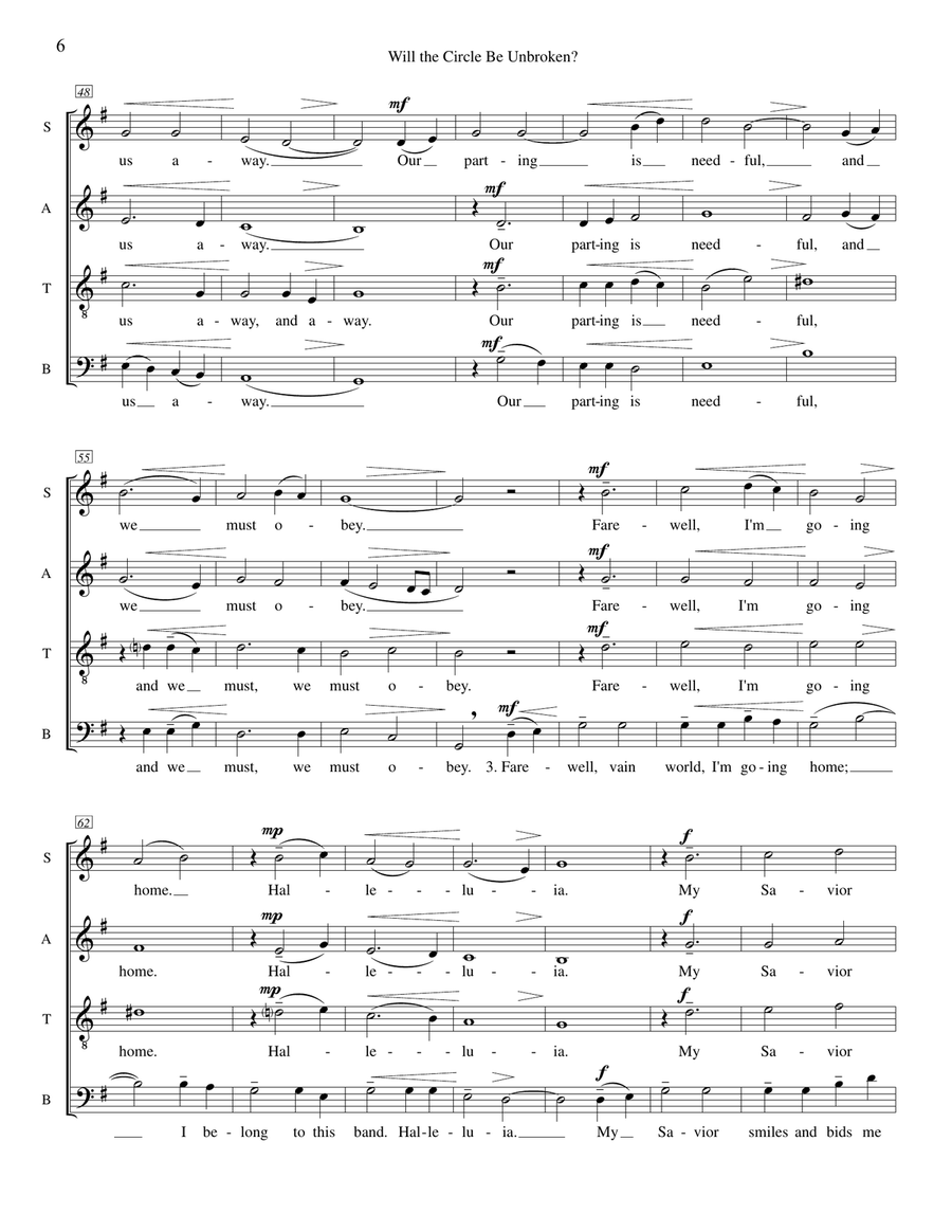 Will the Circle Be Unbroken? 4-Part scores gallery preview page 6