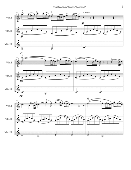 Bellini: "Casta diva" from "Norma" - Violin Trio image number null