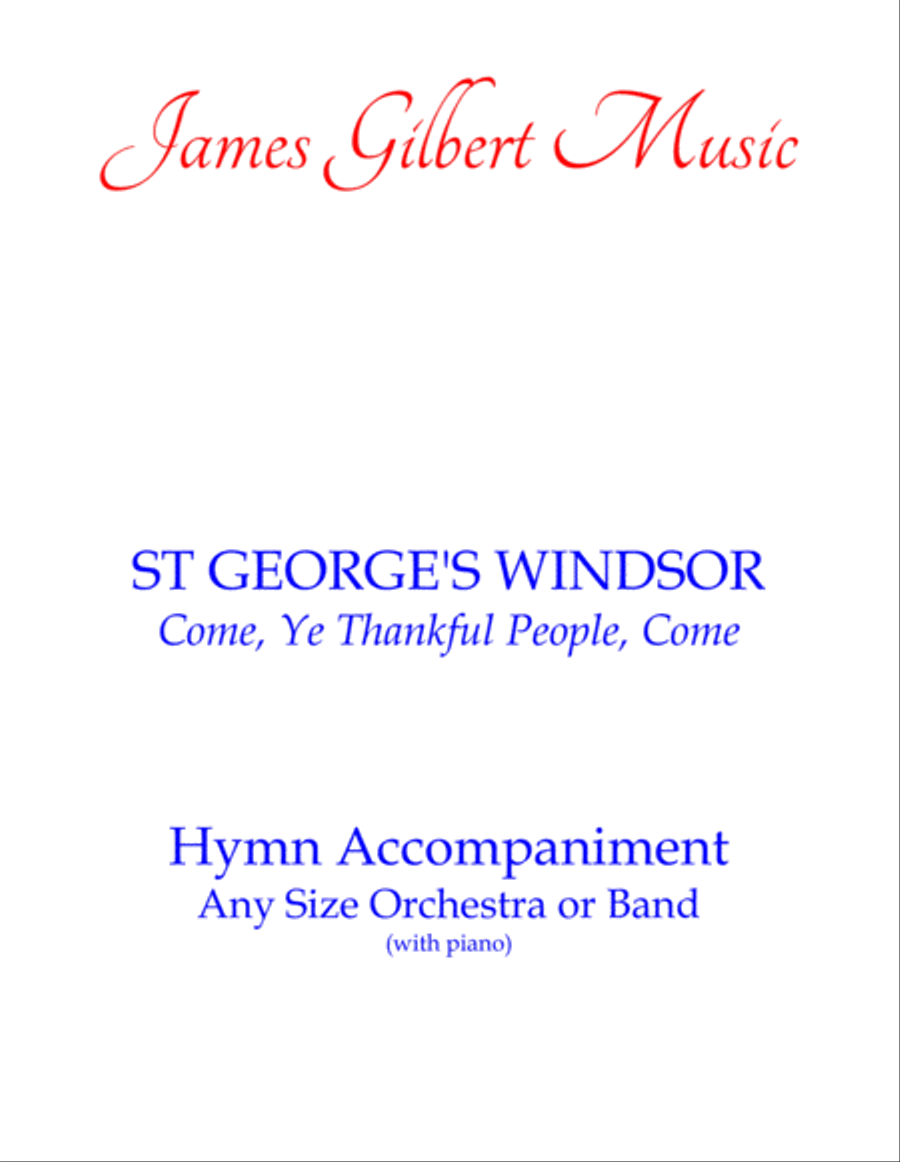 ST GEORGE'S WINDSOR (Come, Ye Thankful People, Come) Small Ensemble scores gallery preview page 1