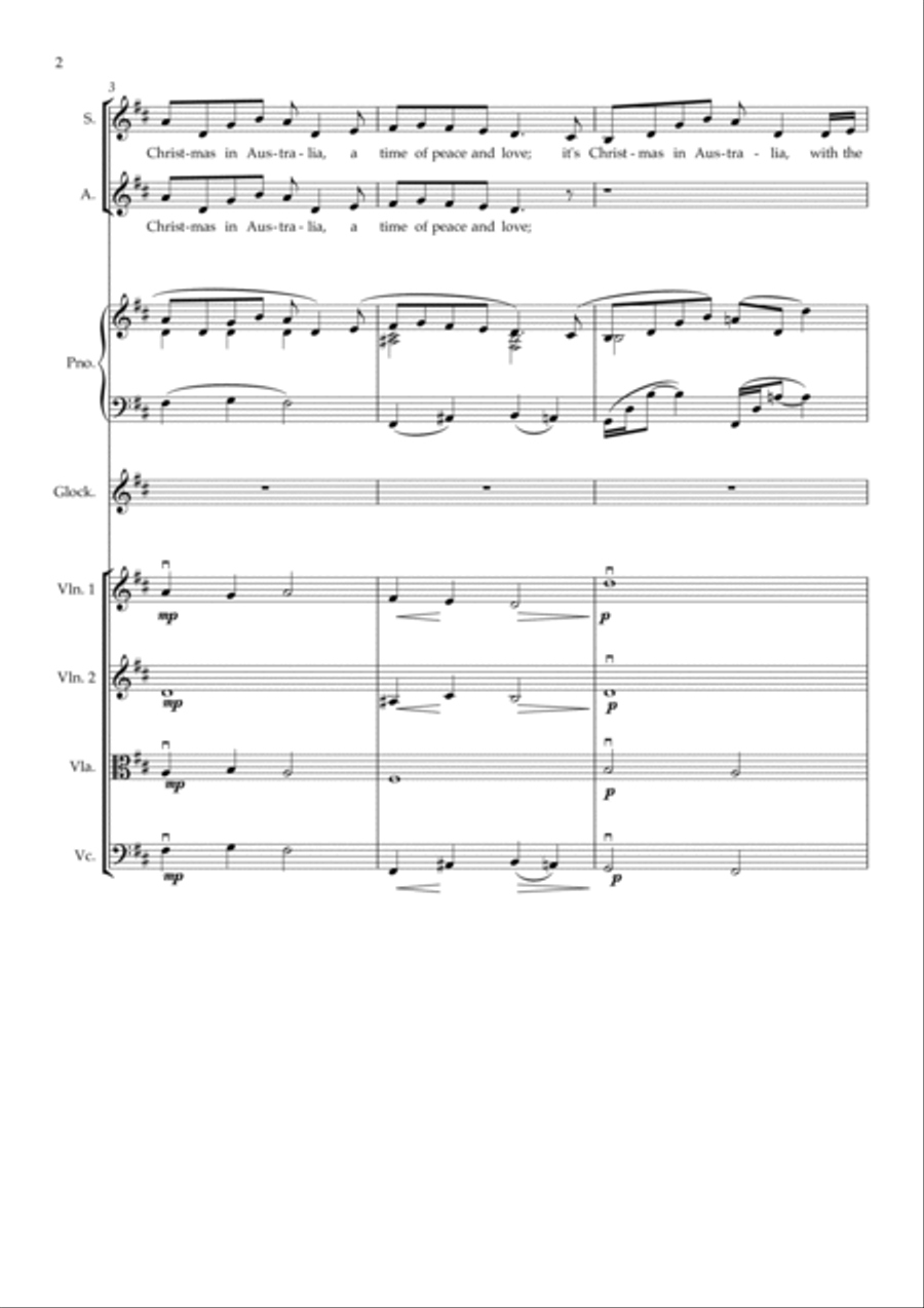 Christmas In Australia Christmas In Australia Choir scores gallery preview page 3