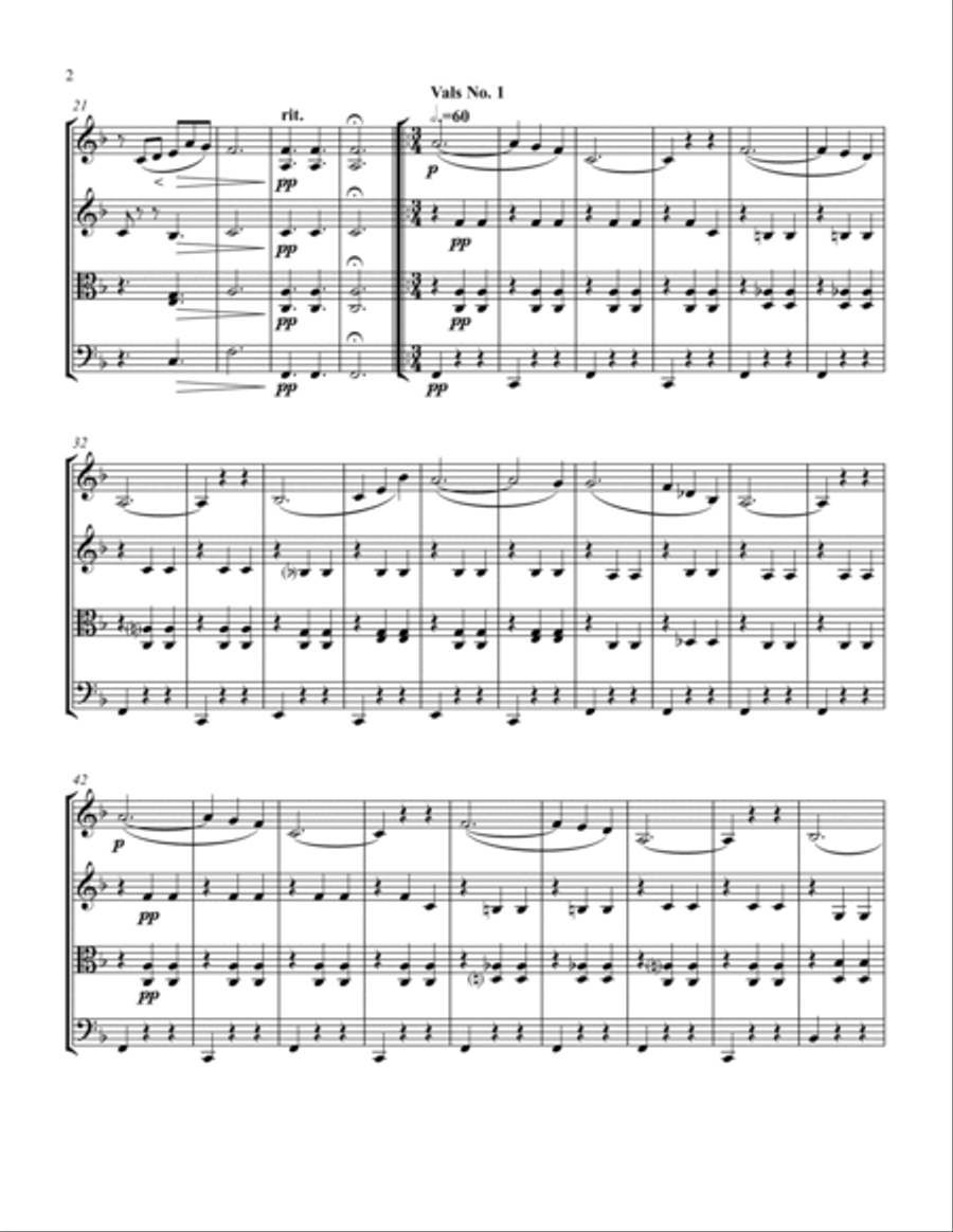 Aurora Waltz String Quartet scores gallery preview page 2