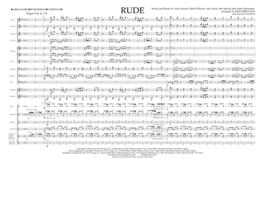 Rude - Full Score