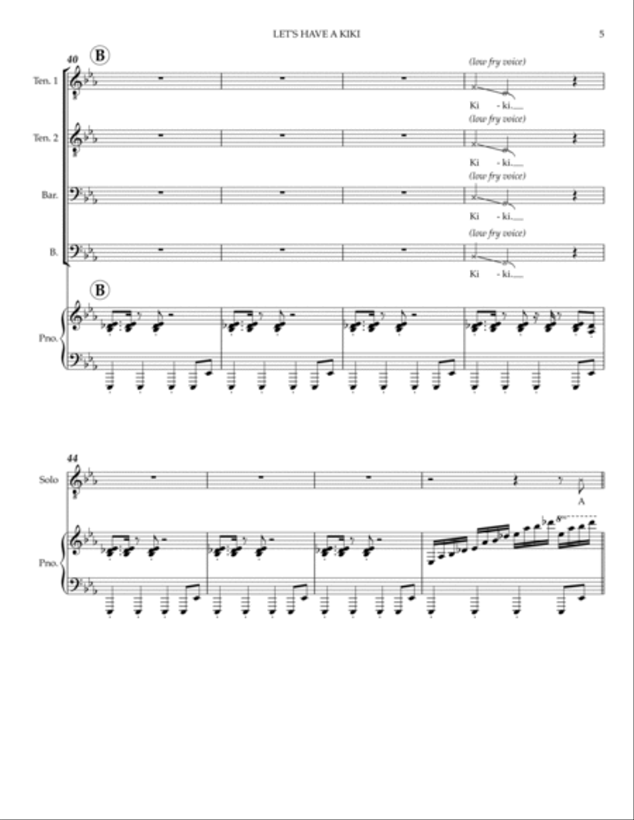 Let's Have A Kiki TTBB scores gallery preview page 5