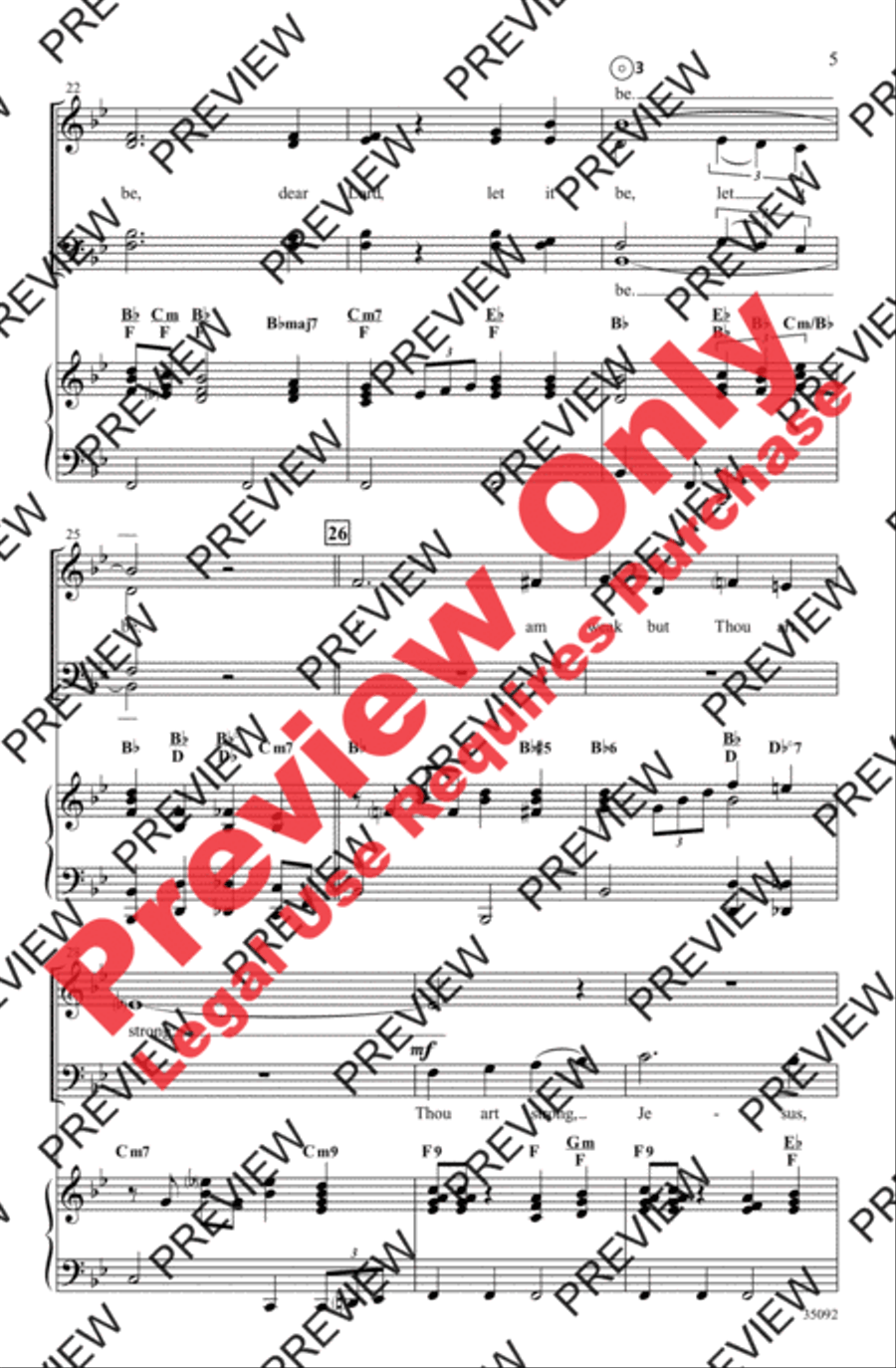 Just a Closer Walk 4-Part scores gallery preview page 5