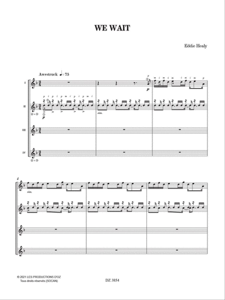 We Wait We Wait Guitar Ensemble scores gallery preview page 2