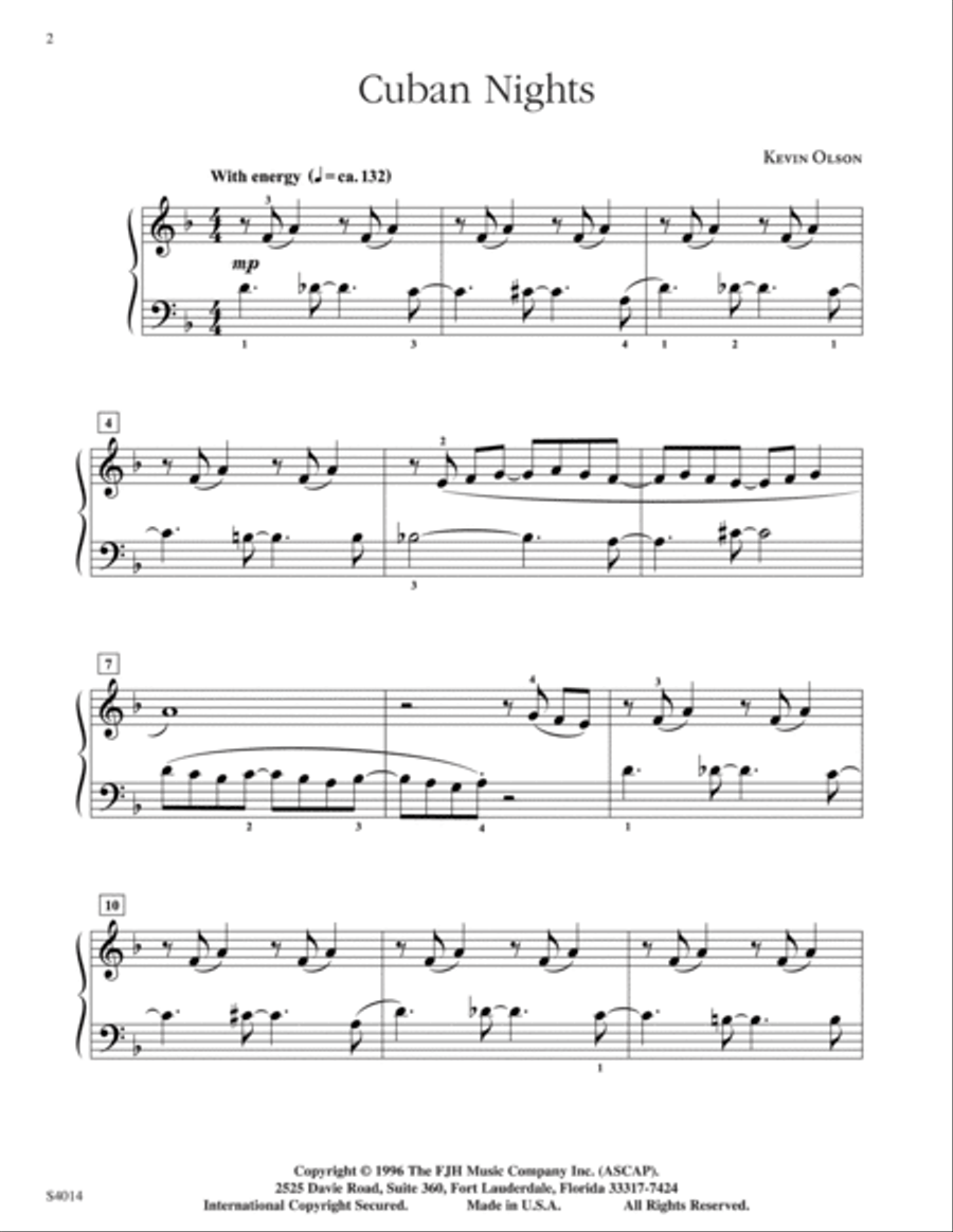 Cuban Nights Piano Solo scores gallery preview page 2