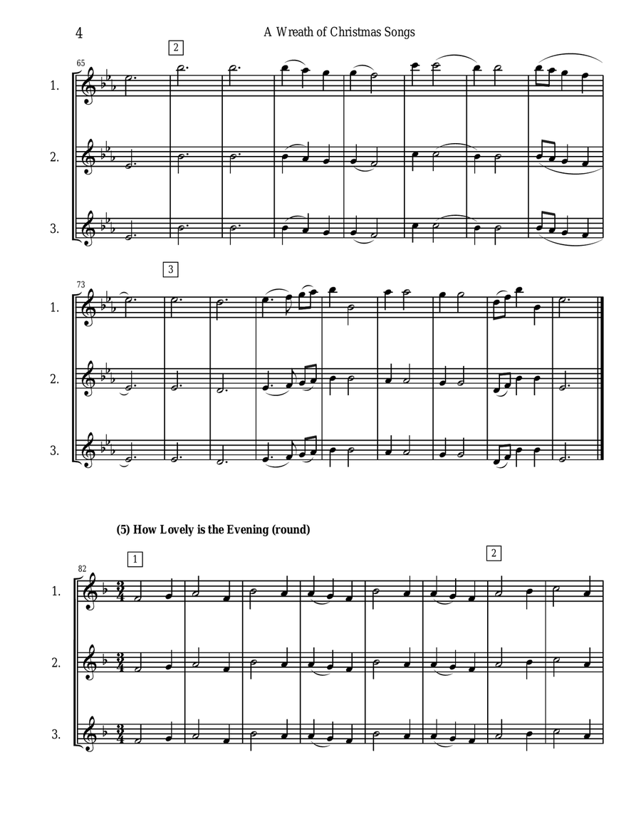 A Wreath of Christmas Songs - easy woodwind trios Woodwind Trio scores gallery preview page 6