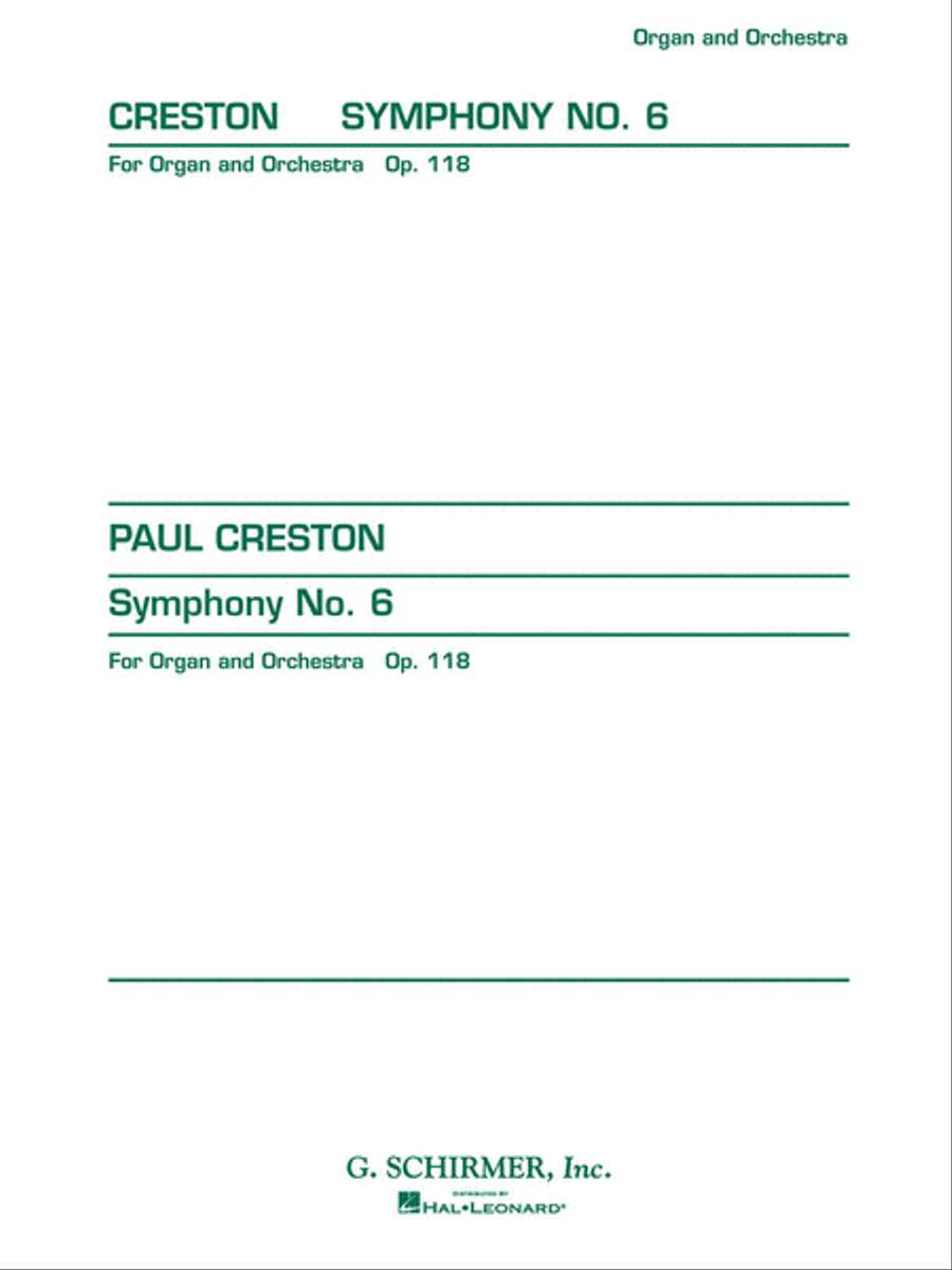 Book cover for Symphony No. 6, Op. 118