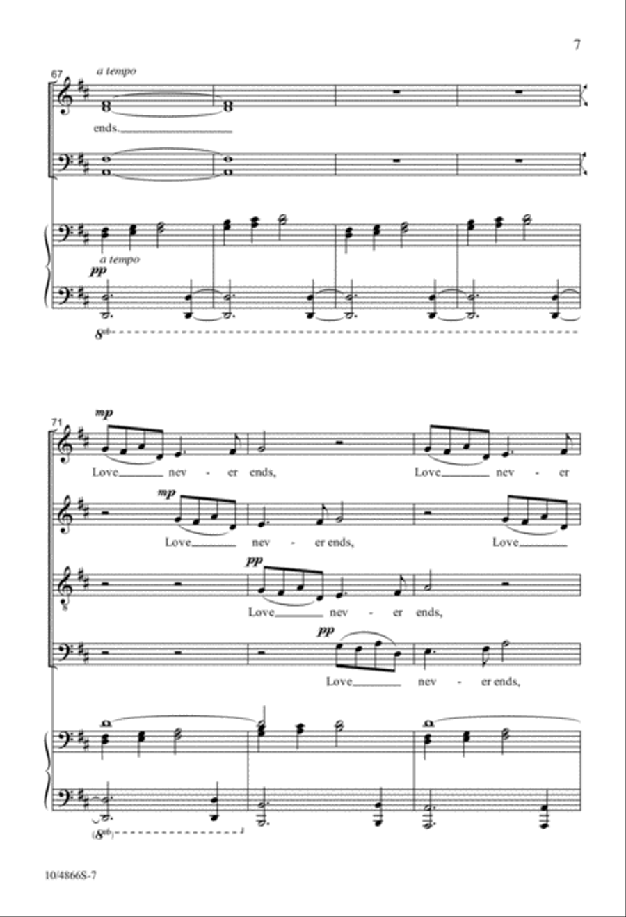 Love Never Ends 4-Part scores gallery preview page 7