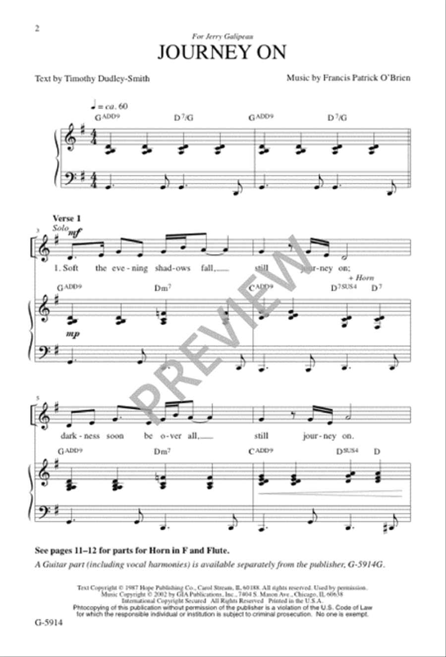 Journey On Journey On 4-Part scores gallery preview page 2