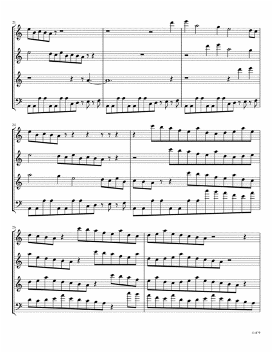Quartet #1 Woodwind Quartet scores gallery preview page 5