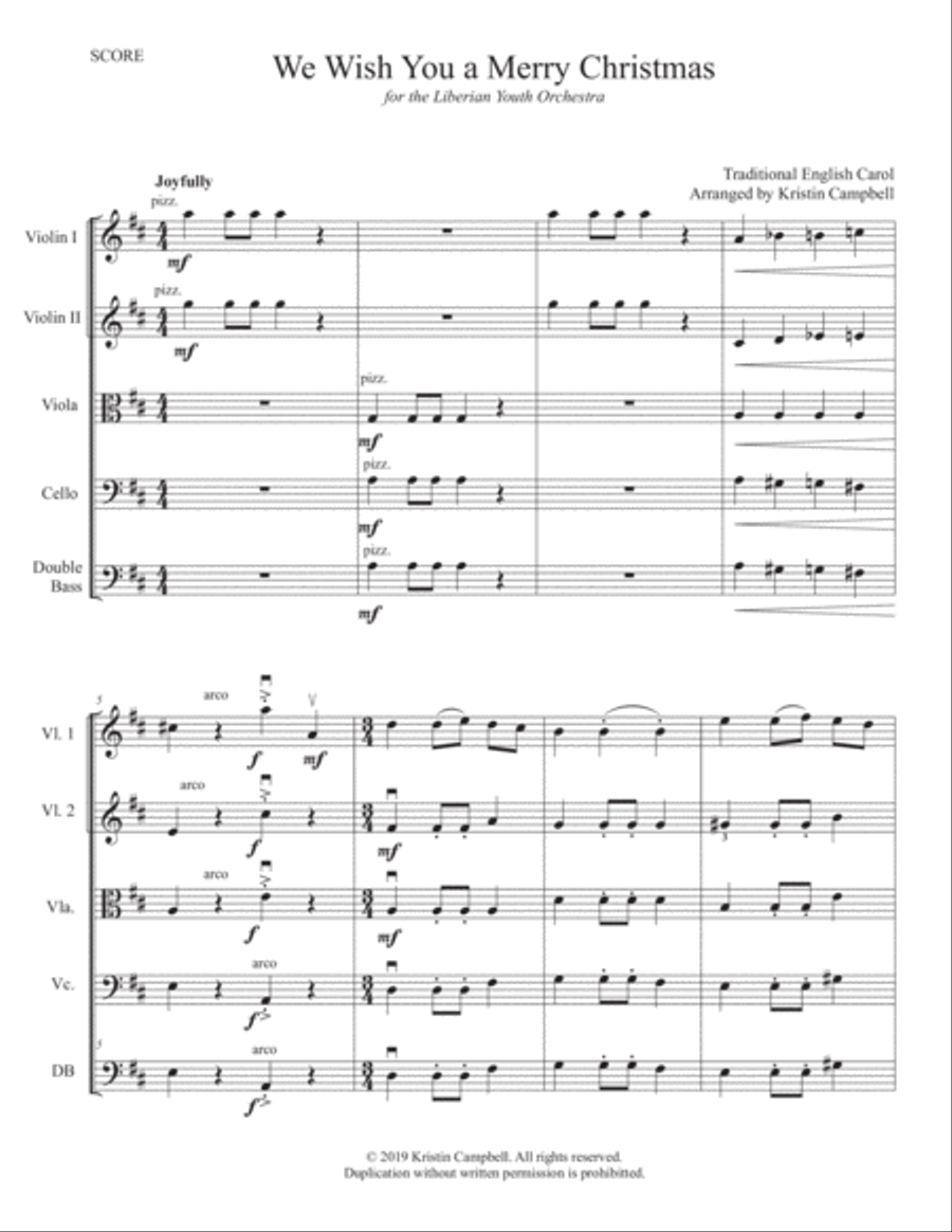 We Wish You a Merry Christmas - String Orchestra String Orchestra scores gallery preview page 2