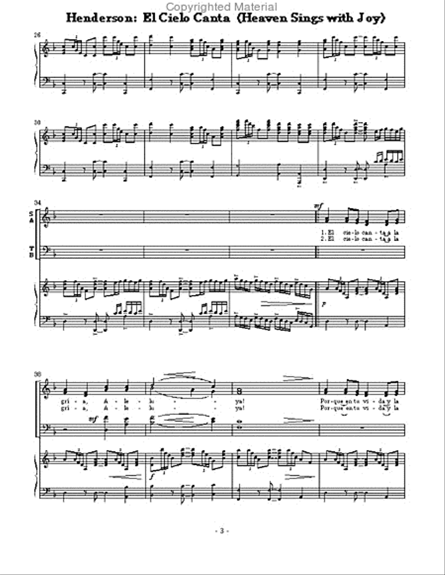 el cielo canta (octavo) el cielo canta (octavo) 4-Part scores gallery preview page 2