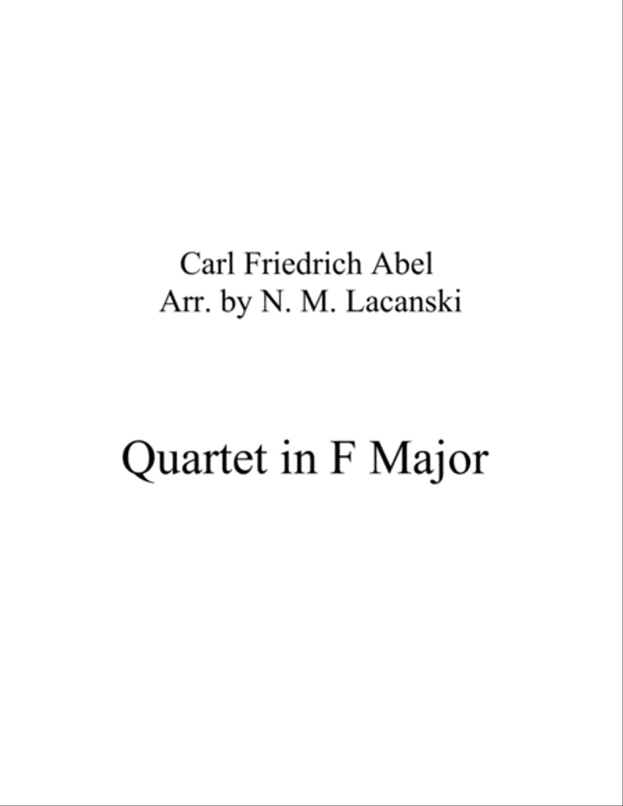 Quartet in F Major Movement 1