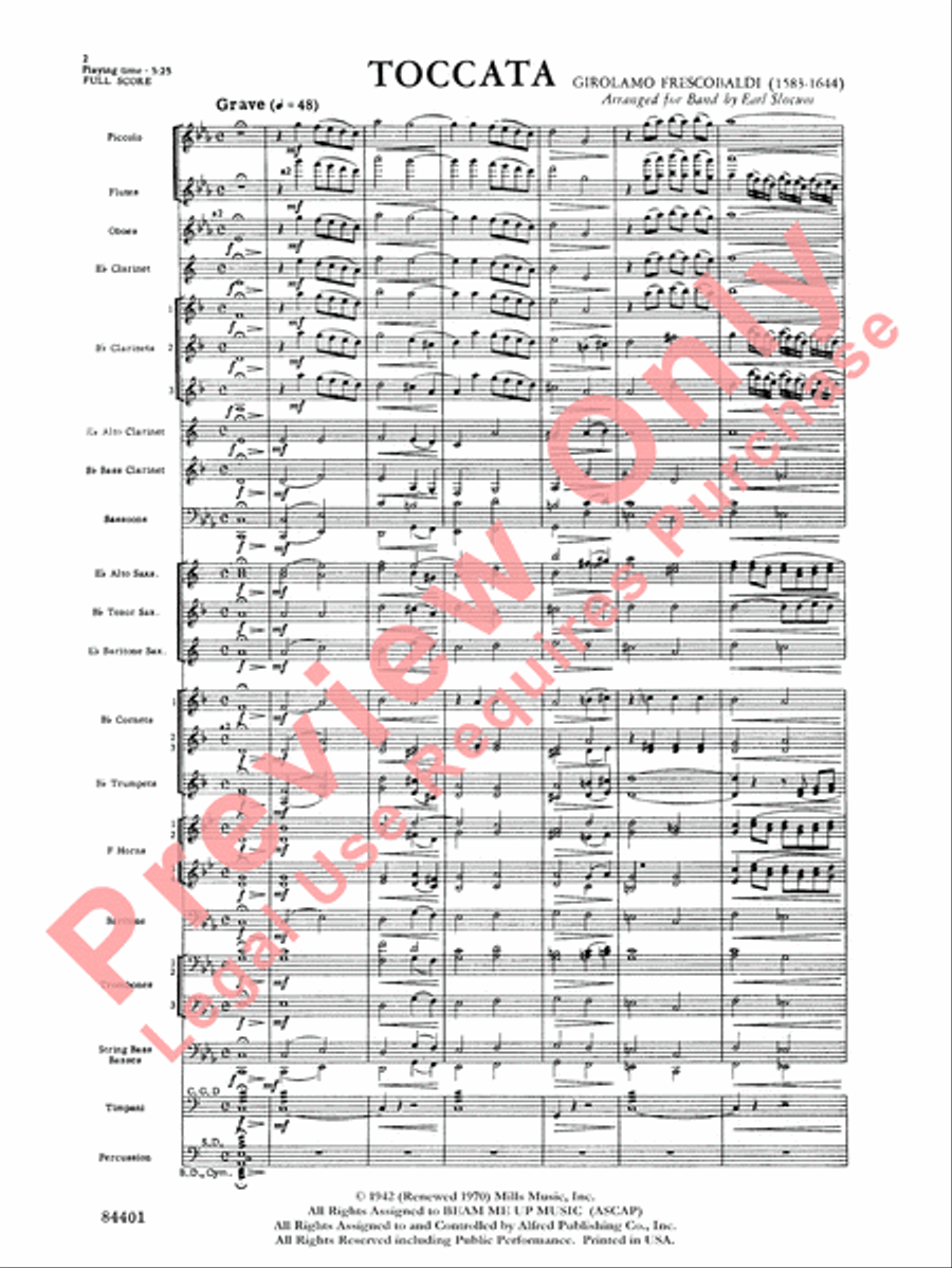 Toccata Concert Band scores gallery preview page 3