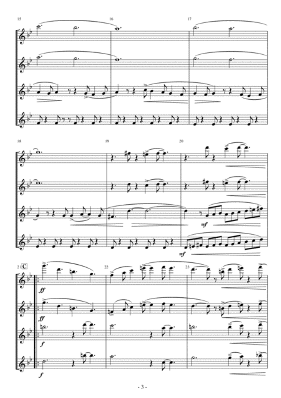 Happy Together Woodwind Quartet scores gallery preview page 3
