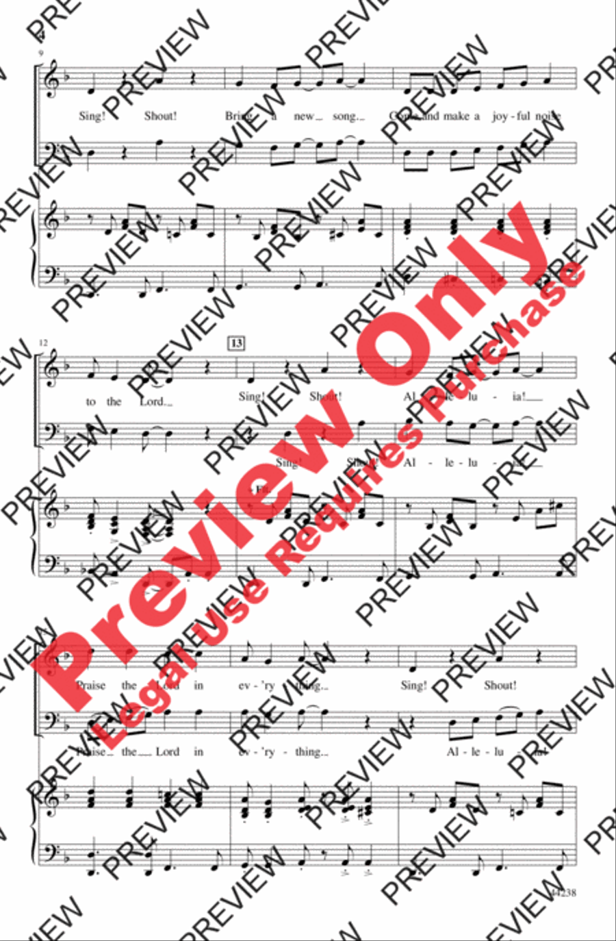 Sing! Shout! Alleluia! Sing! Shout! Alleluia! 4-Part scores gallery preview page 4