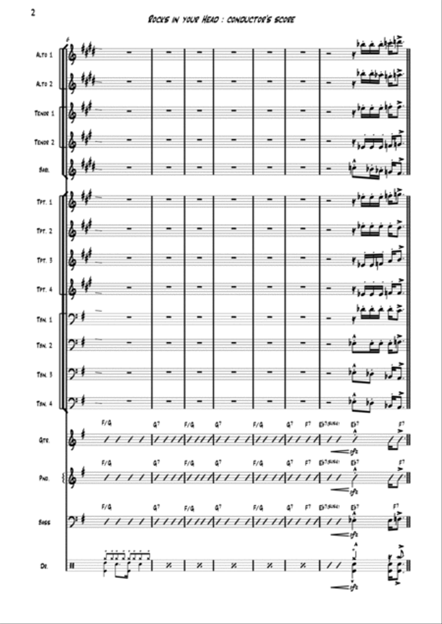 Rocks in My Head Jazz Ensemble scores gallery preview page 2