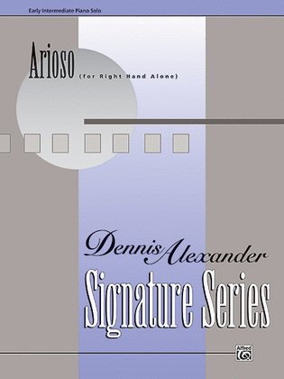 Book cover for Arioso (for right hand alone)