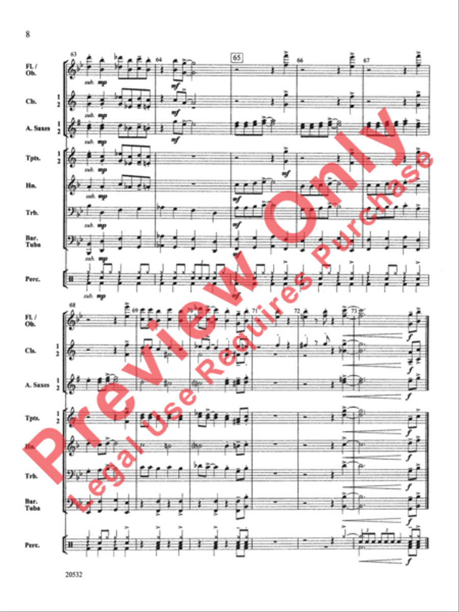 Big Band Bop Concert Band scores gallery preview page 9