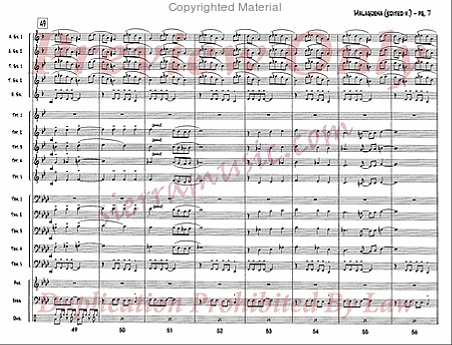 Malaguena Malaguena Jazz Ensemble scores gallery preview page 8