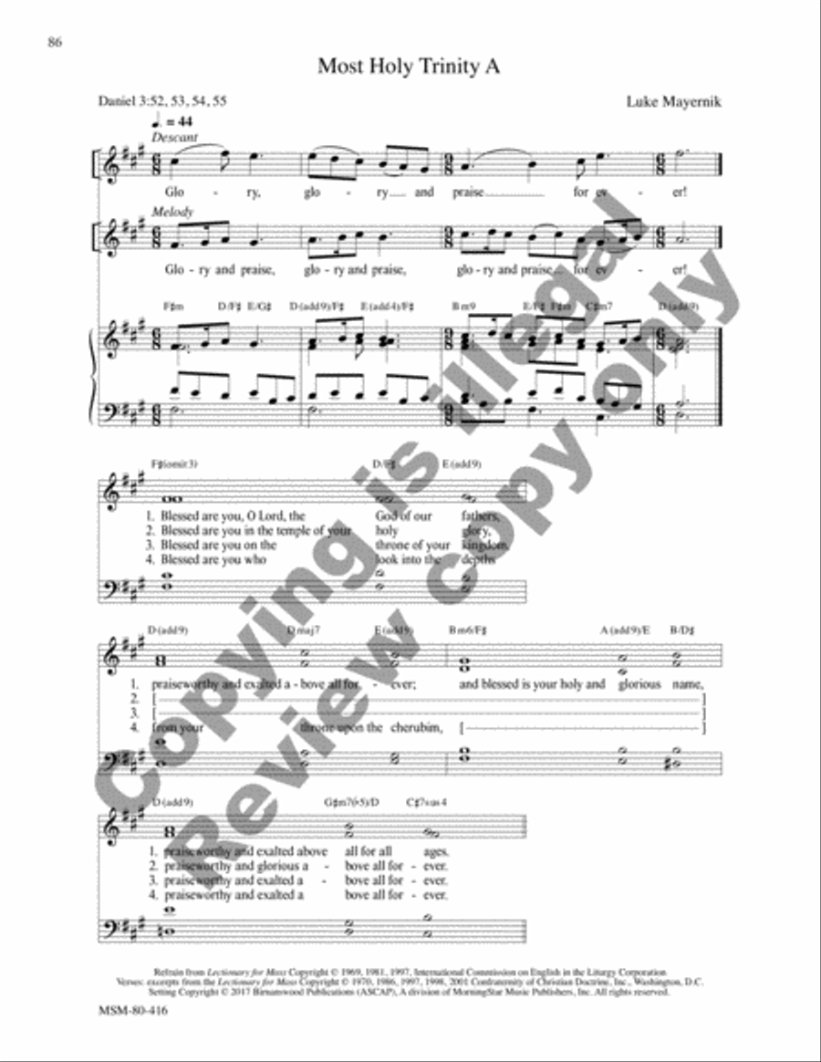 The Five Graces Psalter: Lectionary Psalms 4-Part scores gallery preview page 22