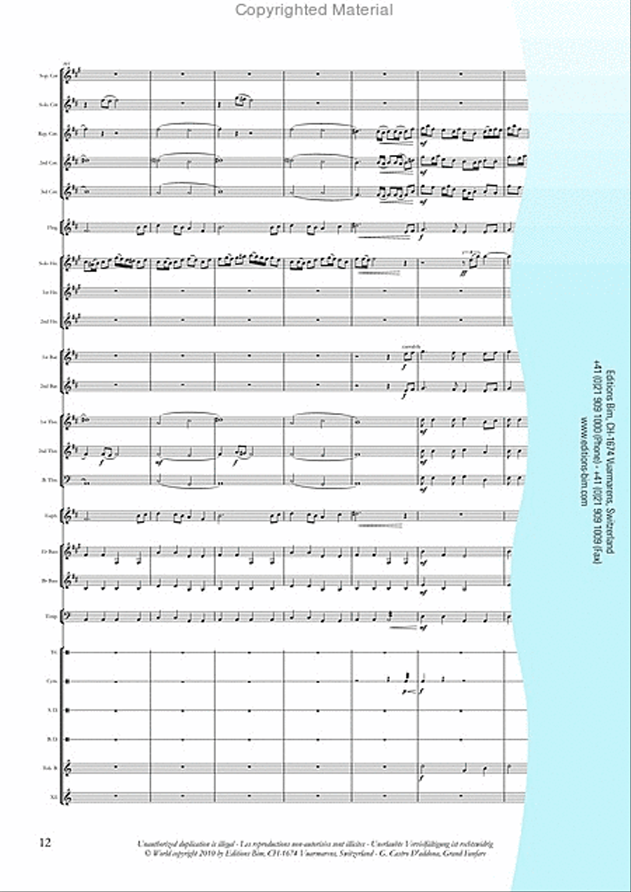 Grand Fanfare Brass Band scores gallery preview page 13