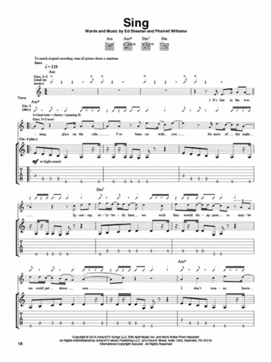 Ed Sheeran - X Ed Sheeran - X Electric Guitar scores gallery preview page 5