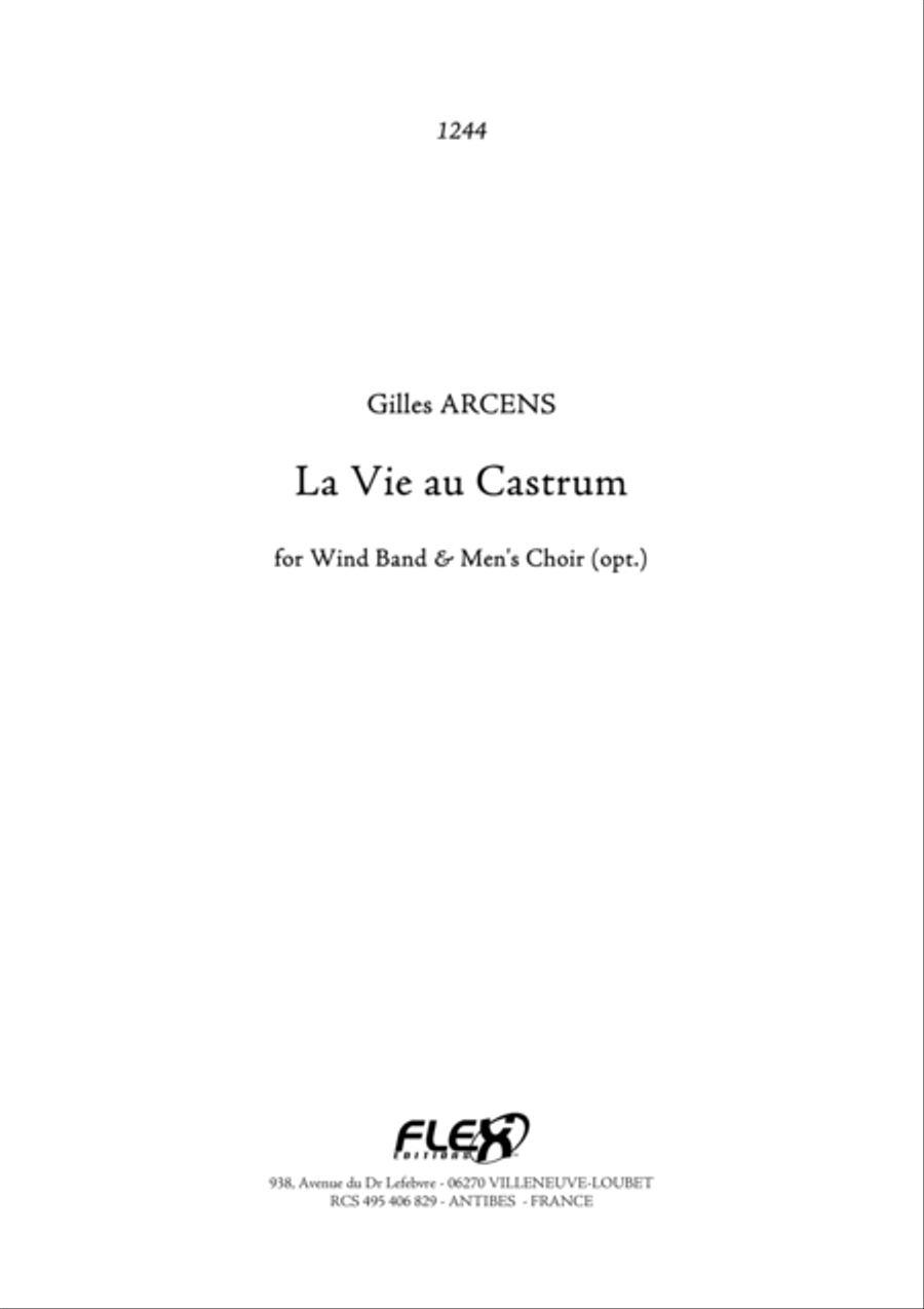 1244 - 5 - La Vie au Castrum Men's Choir scores gallery preview page 1