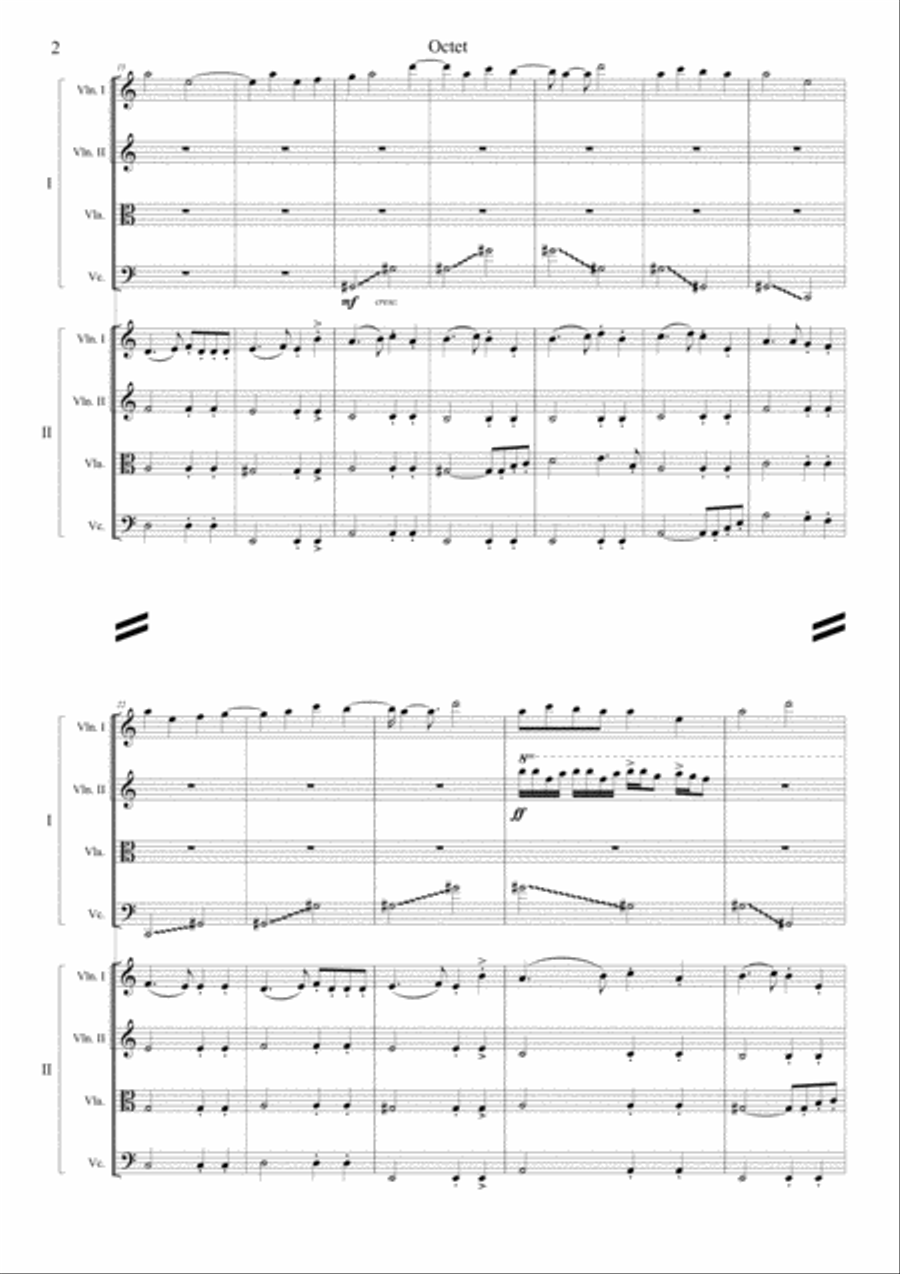 Oktet String Quartet scores gallery preview page 2