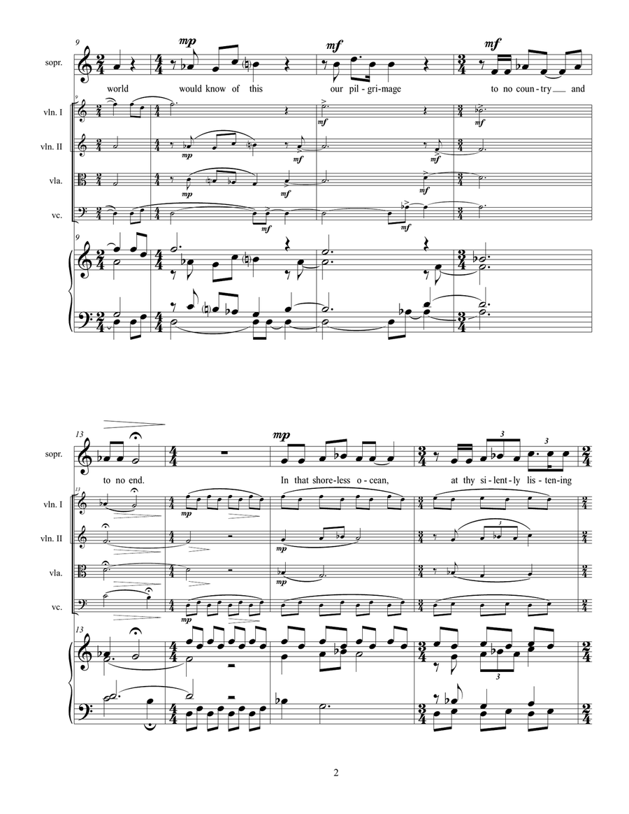 Four Song Offerings (2020) String Quartet scores gallery preview page 4